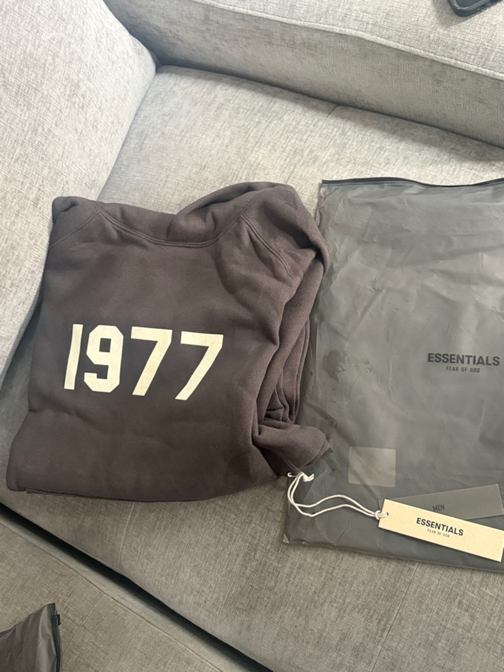 Essentials Black '1977' Pullover Hoodie